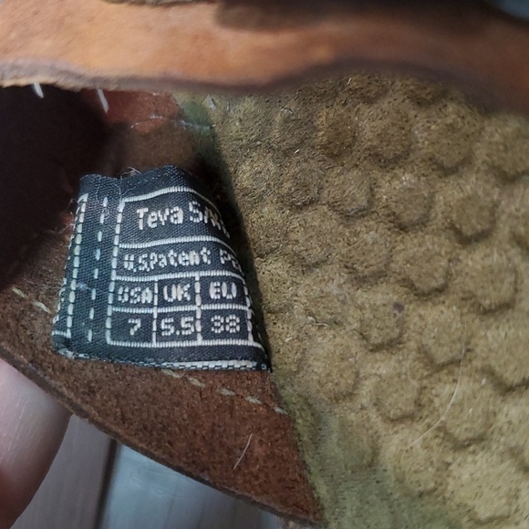 Teva Women 6324 Leather Slide Sandals Flip Flop Flats shoes sz 7 - Picture 6 of 10